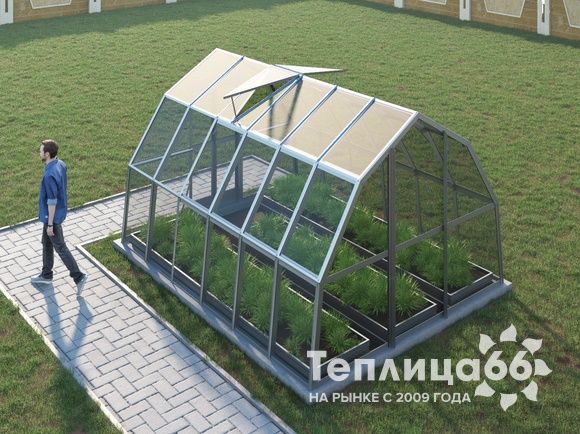 Теплица Рада Исеть под стекло 3х4 метра